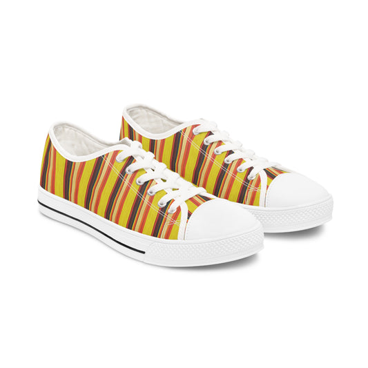 Women's Low Top Sneakers, No. 130 - Sunrise - By Irish Artist Fiona de Lacy