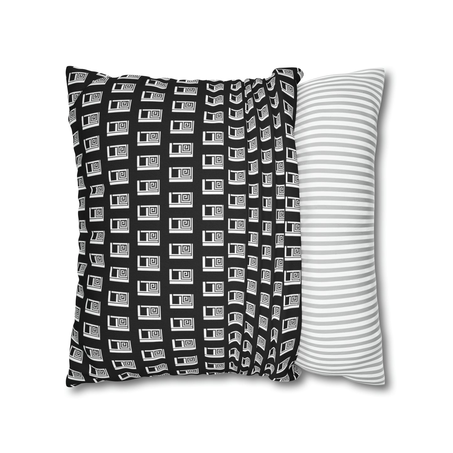 Cushion Pillow Case - No. 000BK - White Logo on Black