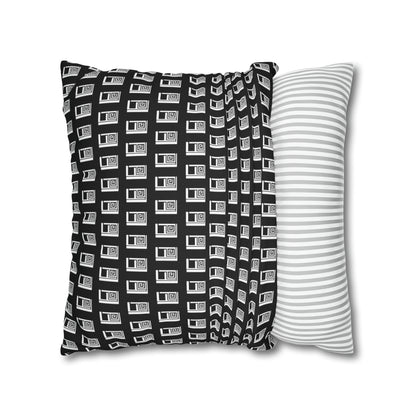 Cushion Pillow Case - No. 000BK - White Logo on Black