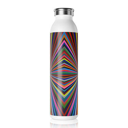 Slim Water Bottle - No. 205 'Spectrum' - By Irish Artist Fiona de Lacy - Multicoloured