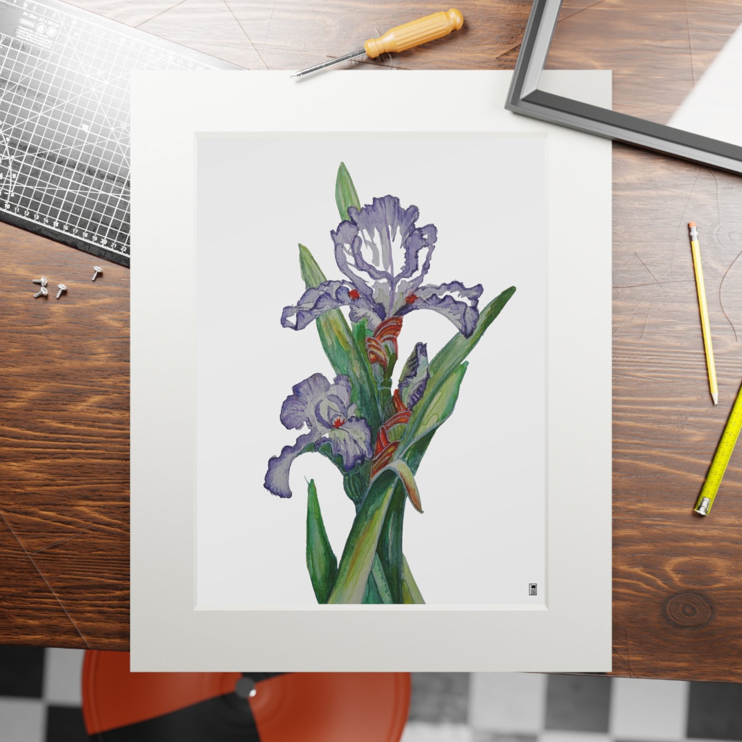 Fine Art Print (Cardboard Frame) - No. 272 - Purple Orchid W