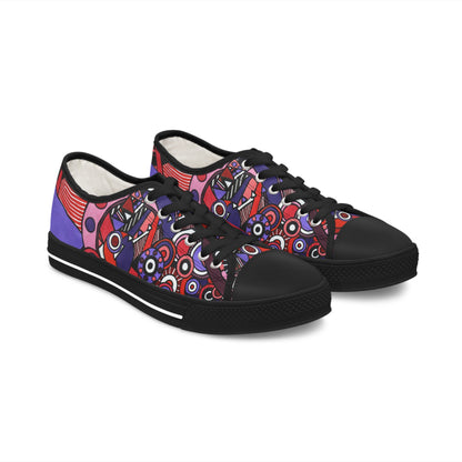 Women's Low Top Sneakers - No. 220 - 'Connections' By Irish Artist Fiona de Lacy