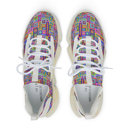 Men's Mesh Sneakers - No. 264 - Multicolour Abstract