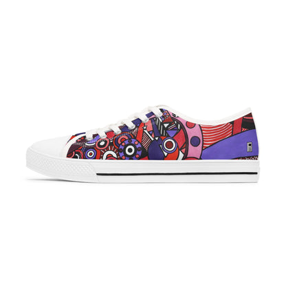 Women's Low Top Sneakers - No. 220 - 'Connections' By Irish Artist Fiona de Lacy