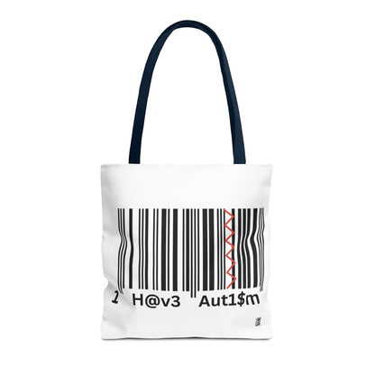 Tote Bag  - No. 310 - Black & White 'I Have Autism'