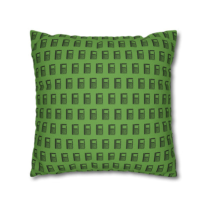 Cushion Pillow Case - No. 000GN - Black Logo on Green