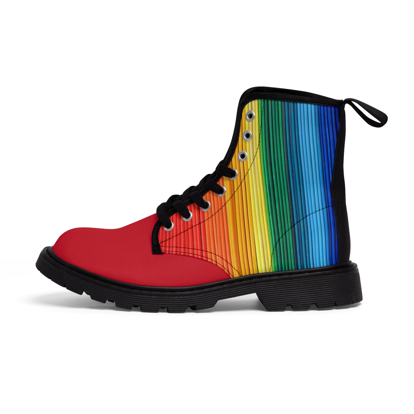 Women's Canvas Boots - No. 305  - 'Pride' - Rainbow