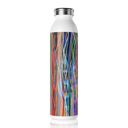 Slim Water Bottle - No. 236 - 'Ocean' - By Irish Artist Fiona de Lacy