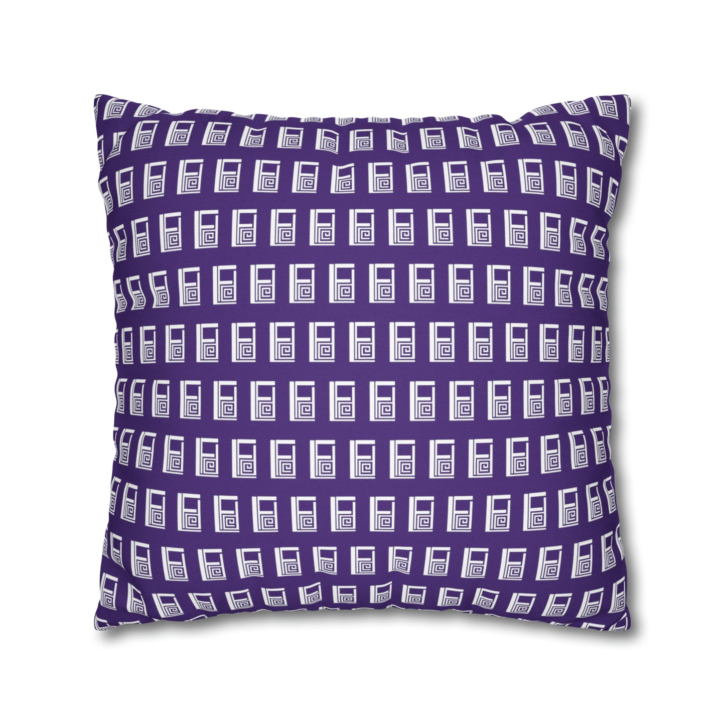 Cushion Pillow Case - No. 000PE - White Logo on Purple