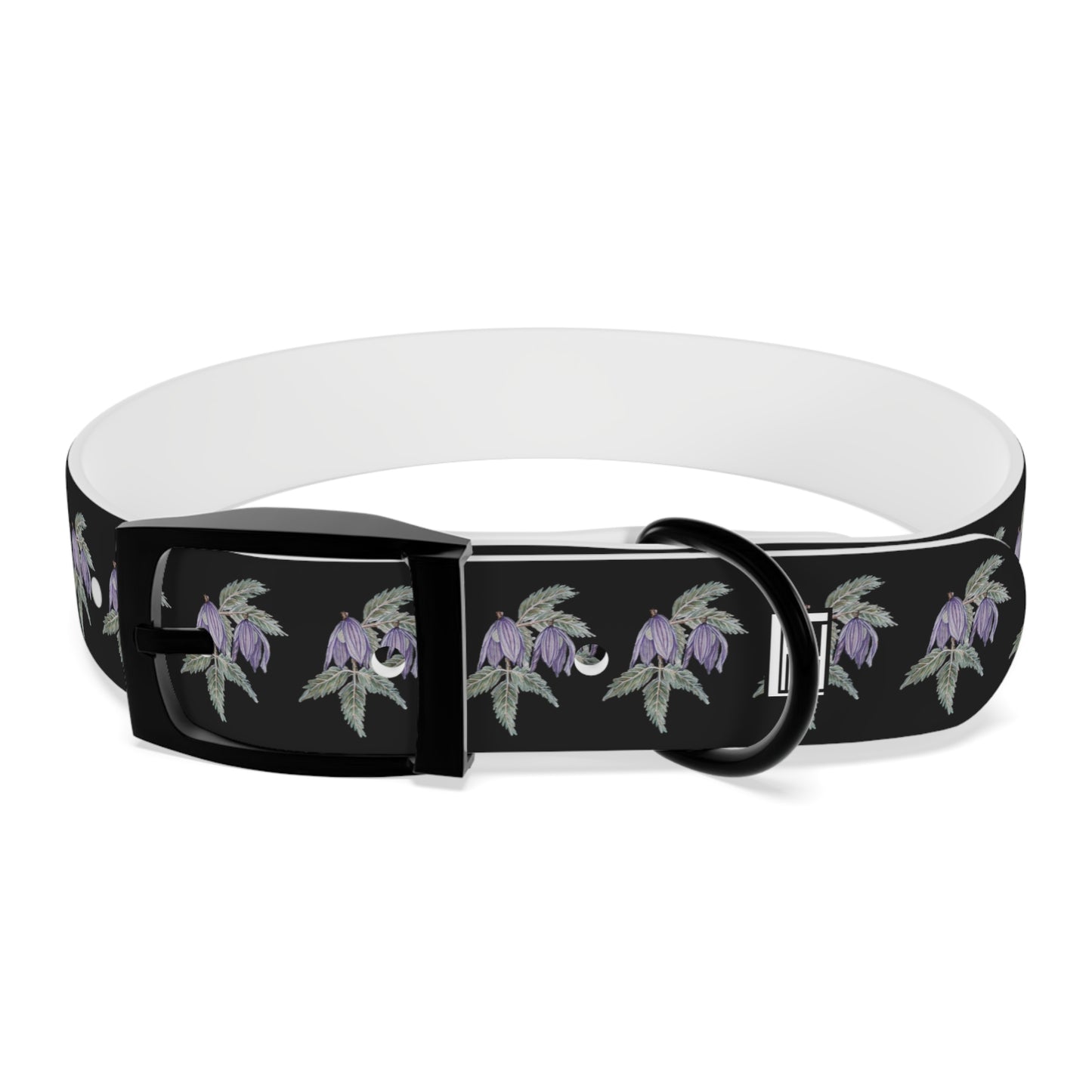 Dog Collar - No. 270 B- Purple Drop Flowers