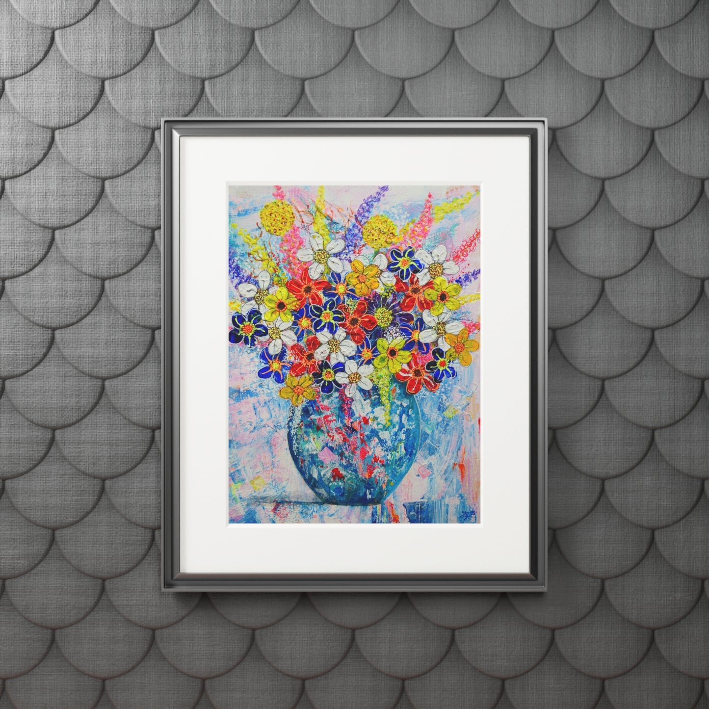 Fine Art Print (Cardboard Frame) No. 244 - Blue Round Vase