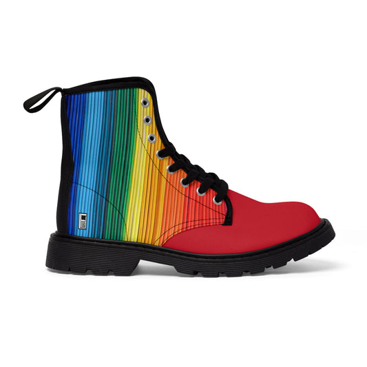 Women's Canvas Boots - No. 305  - 'Pride' - Rainbow