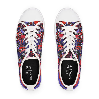 Women's Low Top Sneakers - No. 220 - 'Connections' By Irish Artist Fiona de Lacy