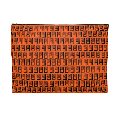 Make Up Bag - No. 000OG - Black Logo on Orange