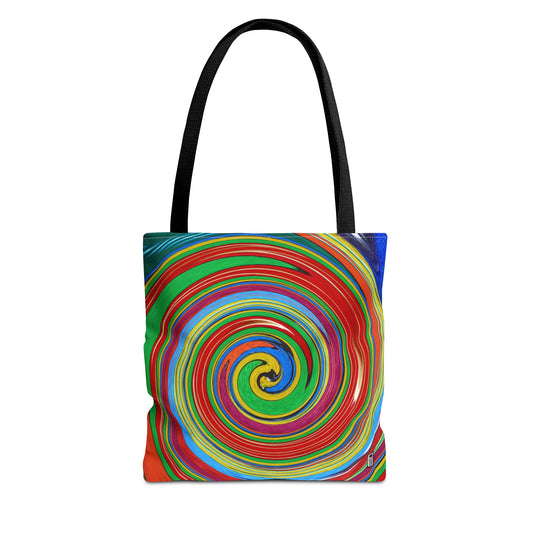 Tote Bag  - No.303 - 'Swirl Blue & Orange'