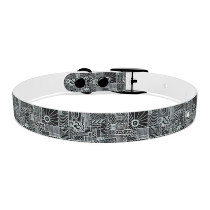 Dog Collar - No. 252 - Black & White Abstract