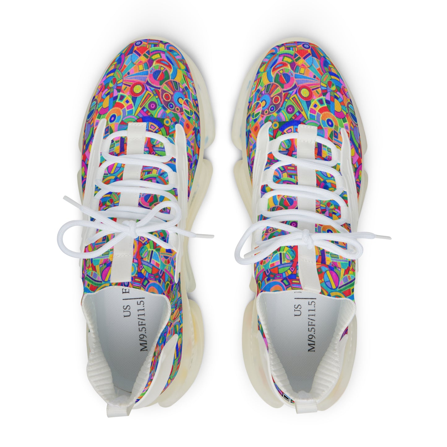 Men's Mesh Sneakers - No. 265 - Multicoloured Abstract