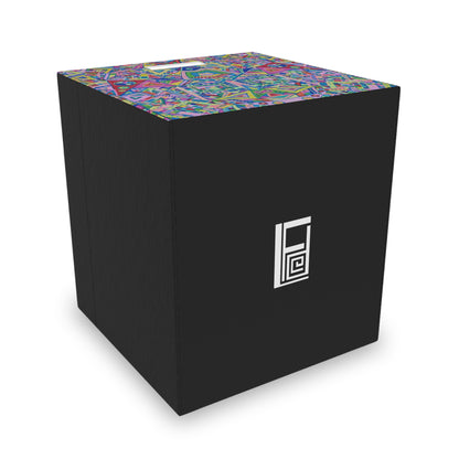 Felt Storage Box - No. 256 - Multicoloured Abstract - By Irish Artist Fiona de Lacy