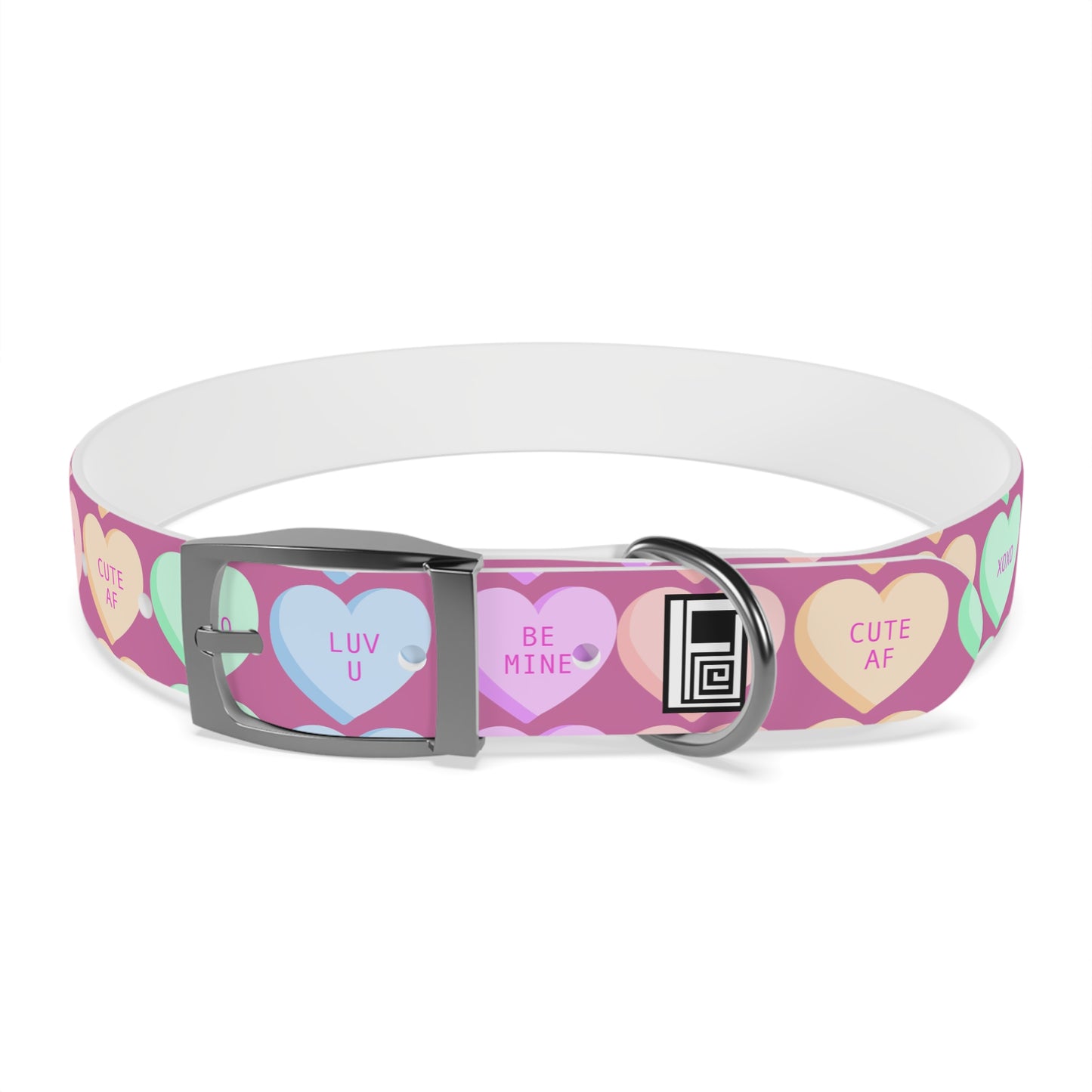 Dog Collar - Pink with Hearts