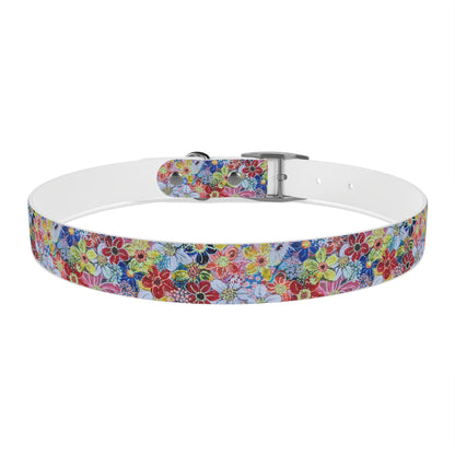 Dog Collar - No. 241 - Flowers on Pink