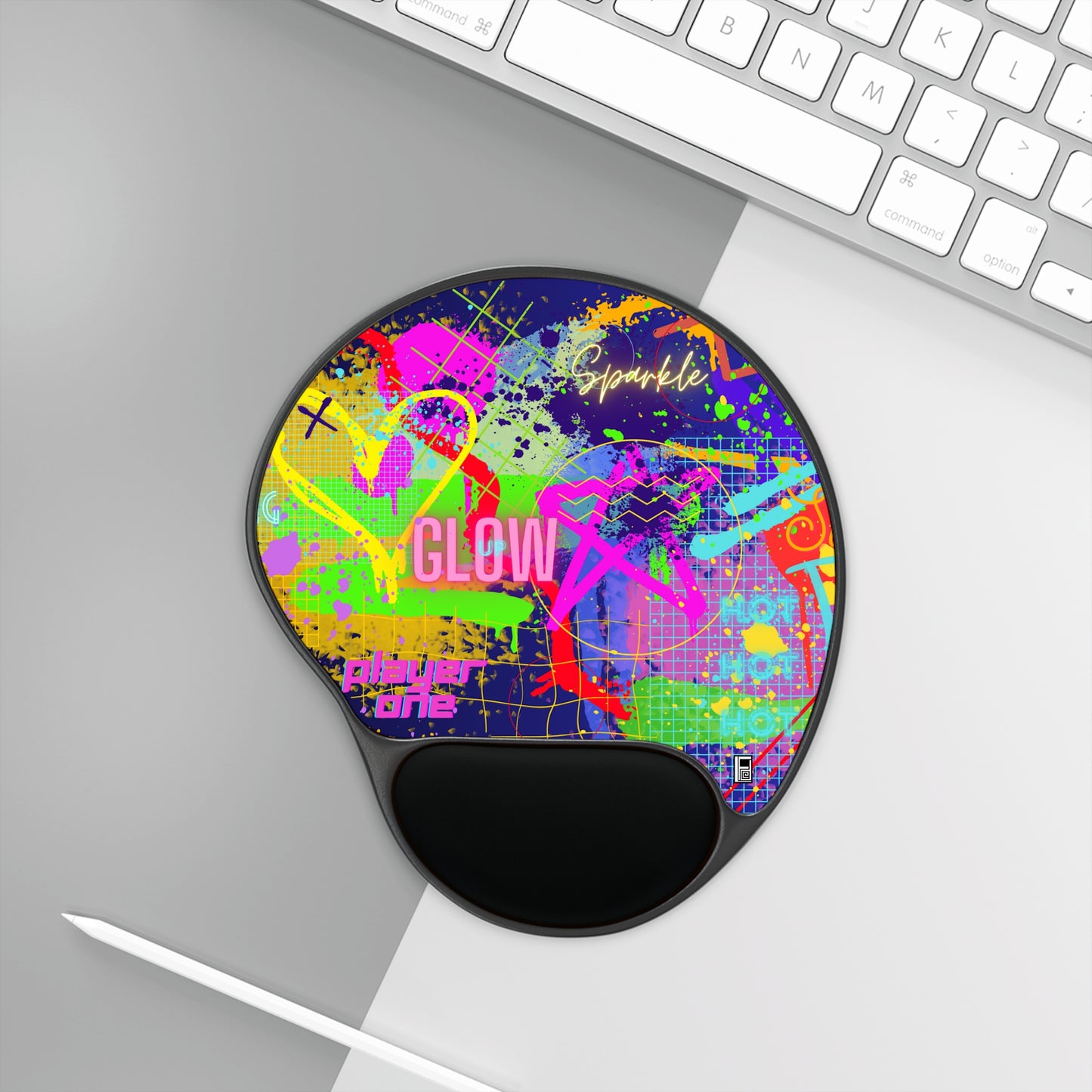 Mouse Pad With Wrist Rest - No. 232 - Glow