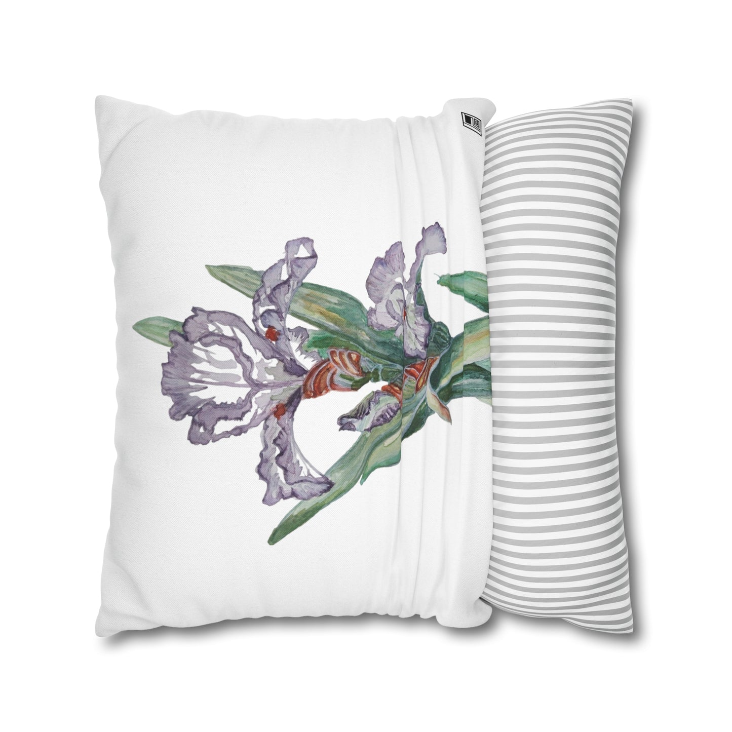 Cushion Pillow Case - No. 272 - Purple Orchid on White