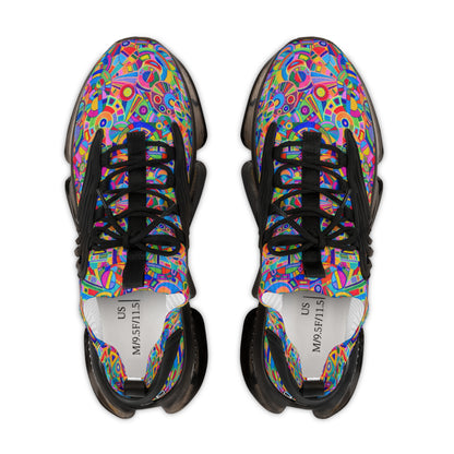 Men's Mesh Sneakers - No. 265 - Multicoloured Abstract