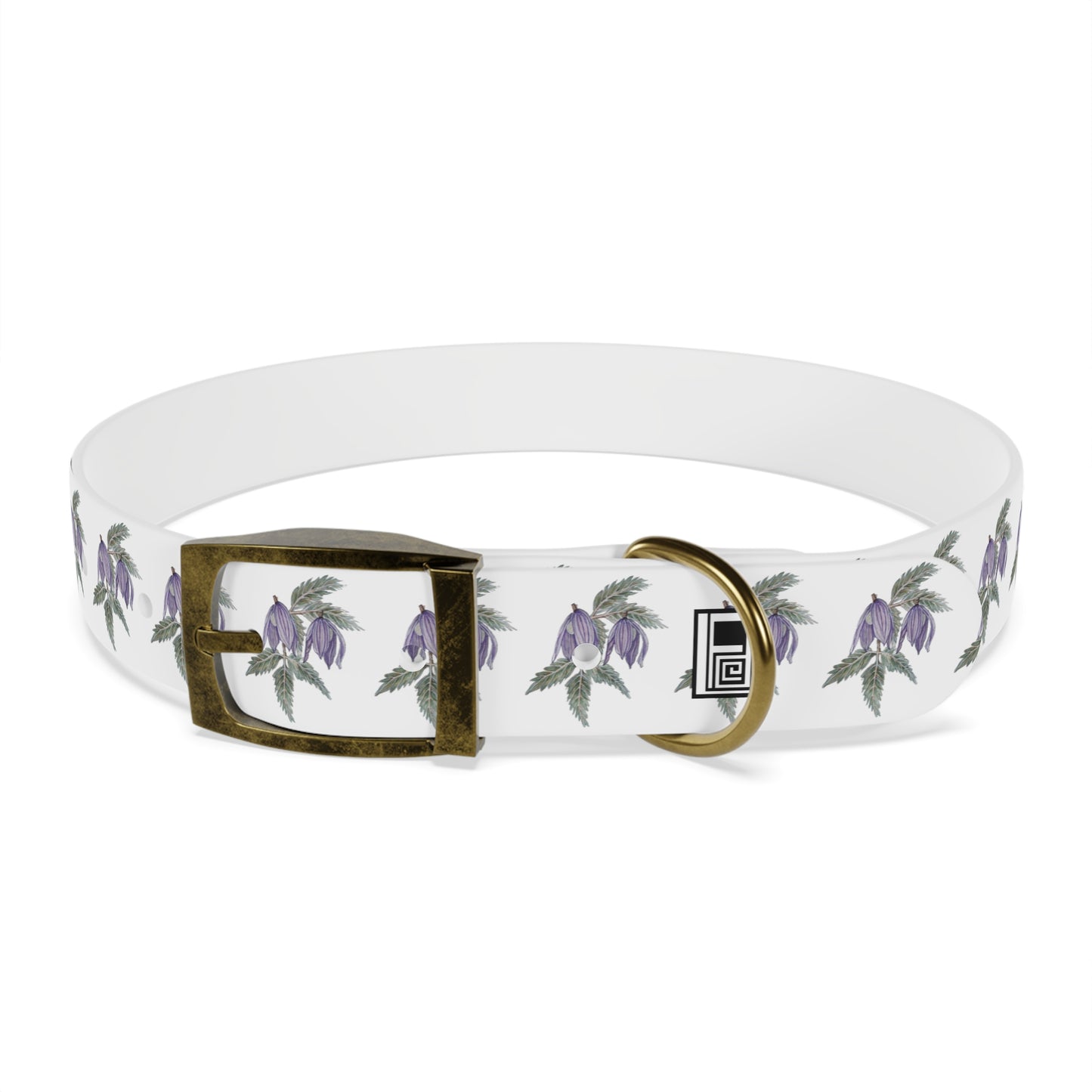 Dog Collar - No. 270 - Purple Drop Flowers