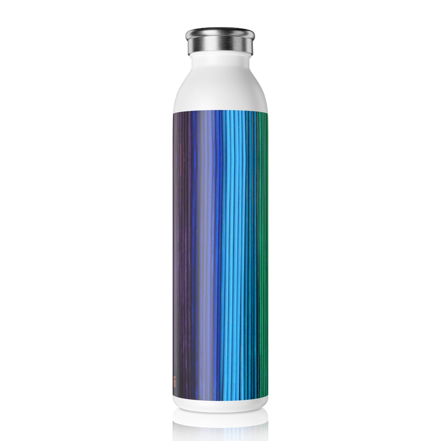 Slim Water Bottle - No. 305 - 'Pride' Rainbow - By Irish Artist Fiona de Lacy