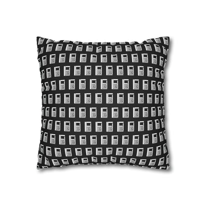 Cushion Pillow Case - No. 000BK - White Logo on Black