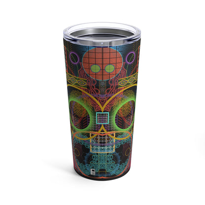 Tumbler 20oz - No. - 299 Multicoloured Abstract - By Irish Artist Fiona de Lacy