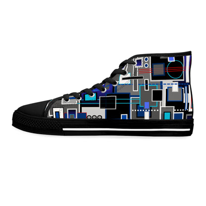 Women's High Top Sneakers - No. 235 - Squared 2 - By Irish Artist Fiona de Lacy