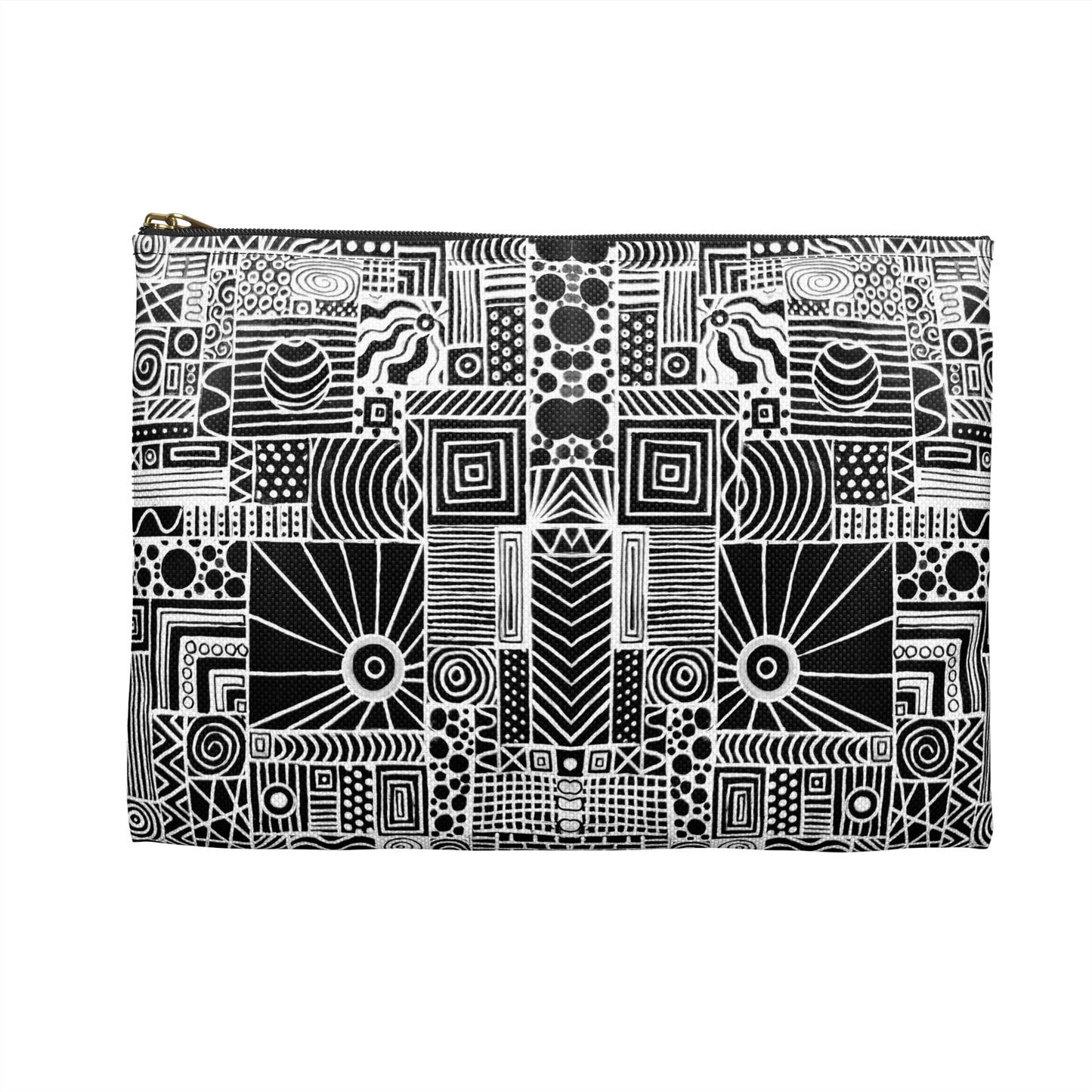 Make Up Bag - No. 252 - White on Black