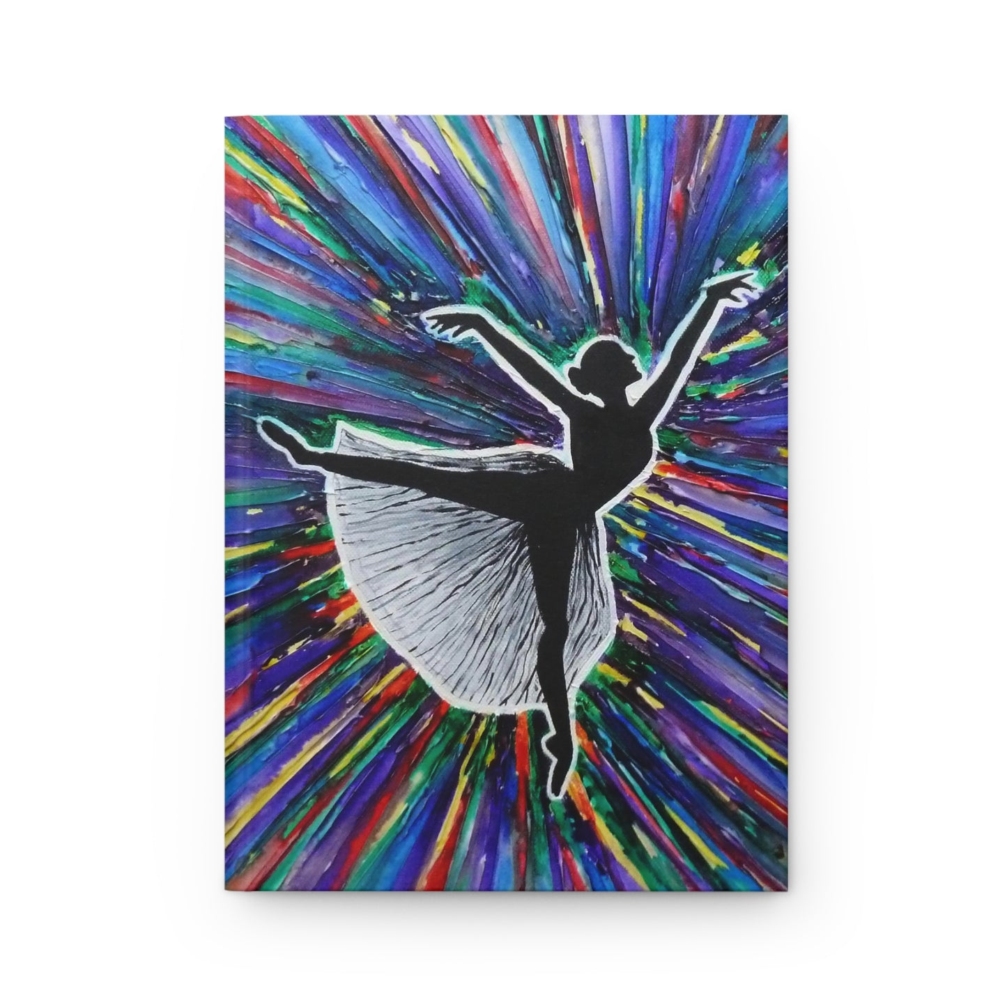 Hardcover Journal Matte (Lined) - No. 202 'Only in My Dreams' - By Irish Artist Fiona de Lacy - Multicoloured Ballerina