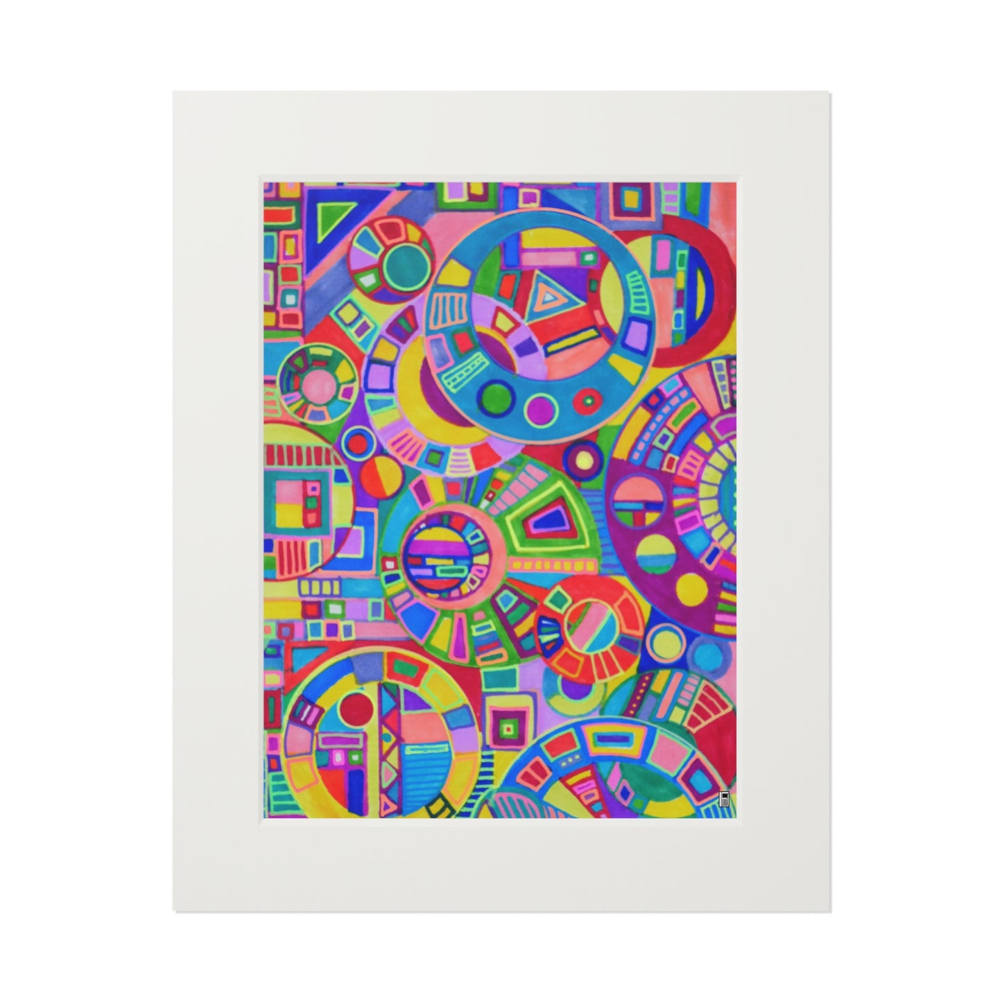 Fine Art Print (Cardboard Frame) No. 261 - Multicoloured Abstract