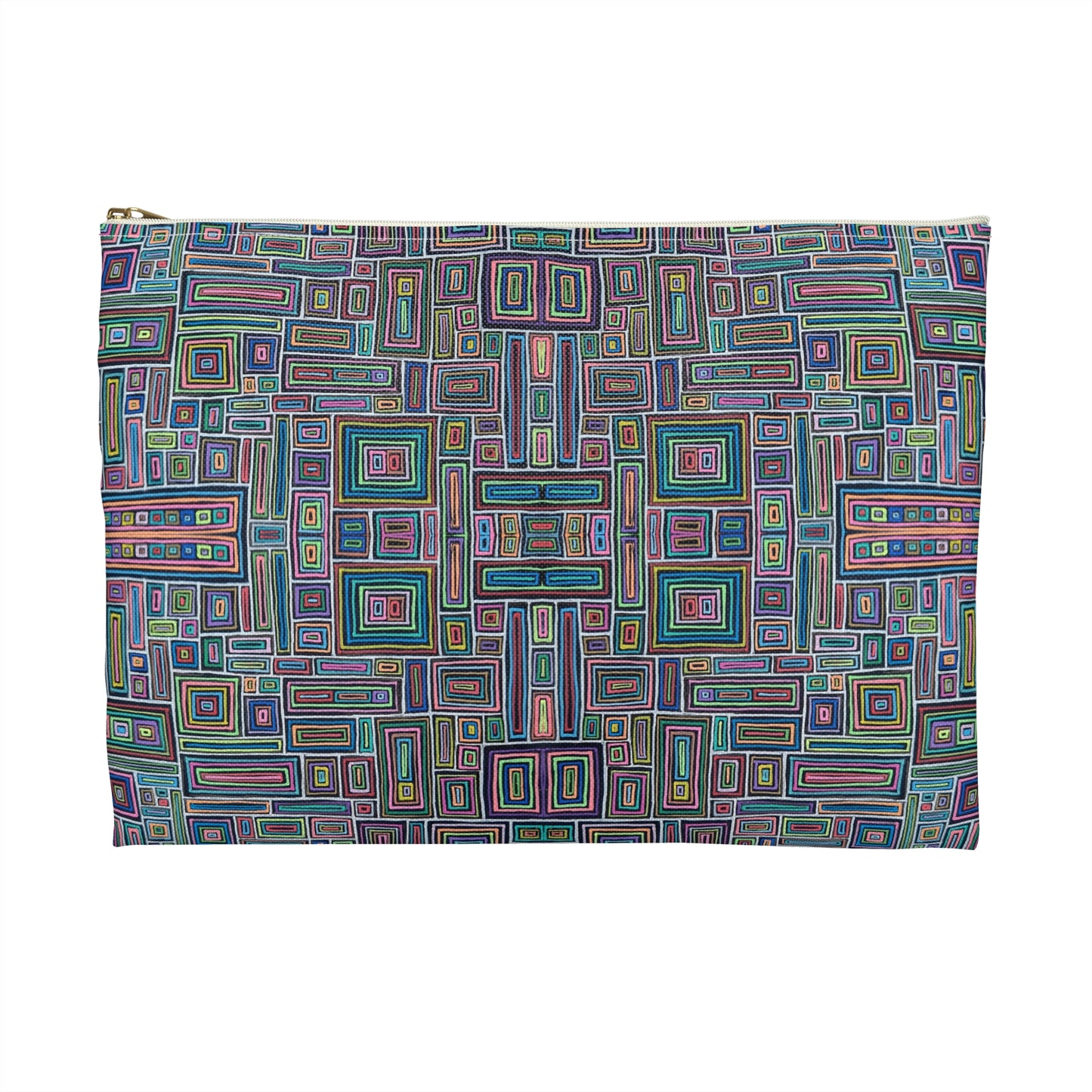 Make Up Bag - No. 253 - Rectangles on Black