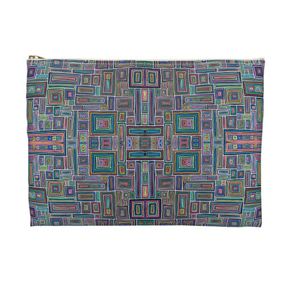 Make Up Bag - No. 253 - Rectangles on Black