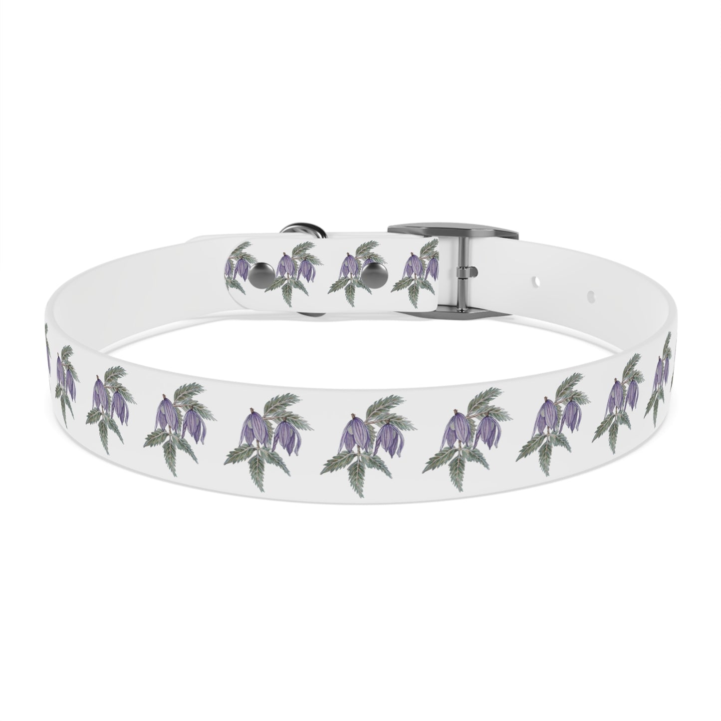 Dog Collar - No. 270 - Purple Drop Flowers