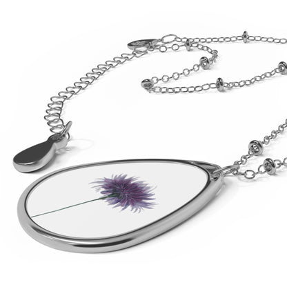 Oval Necklace - No. 268 - Lonely Flower - By Irish Artists Fiona de Lacy