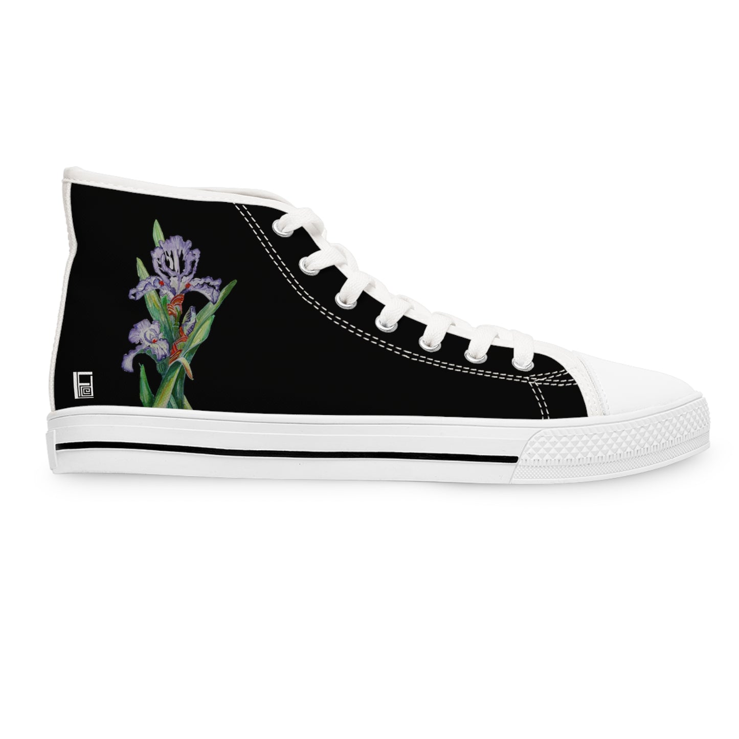 Women's High Top Sneakers - No. 272 - Purple Orchid - By Irish Artist Fiona de Lacy