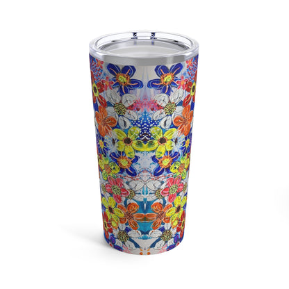 Tumbler 20oz - No.  240 - By Irish Artist Fiona de Lacy - Flowers