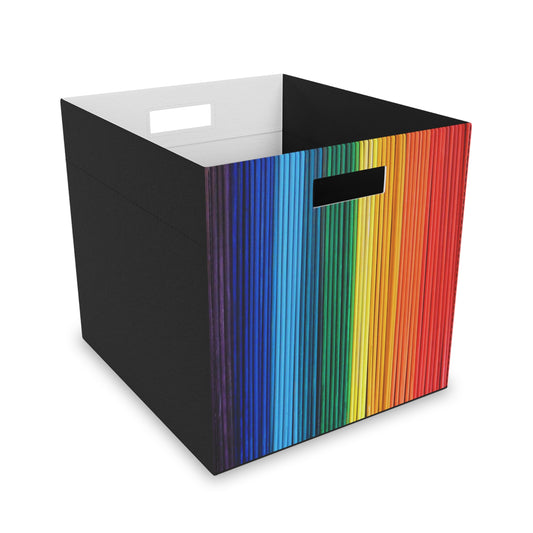 Felt Storage Box - No. 305 - 'Pride' Rainbow - By Irish Artist Fiona de Lacy