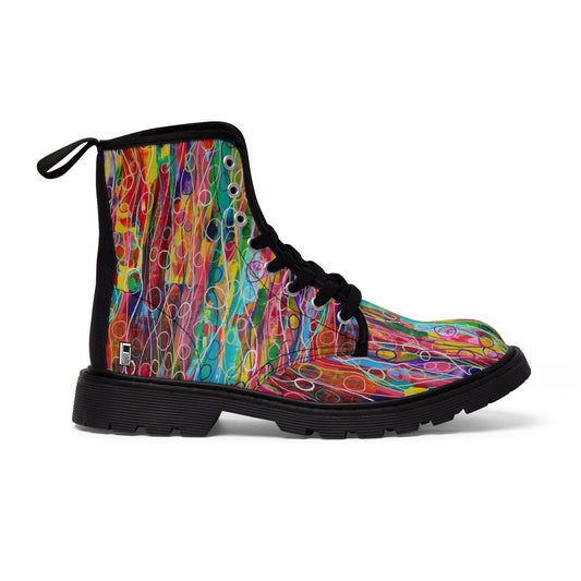 Women's Canvas Boots - No. 239 - Droplets