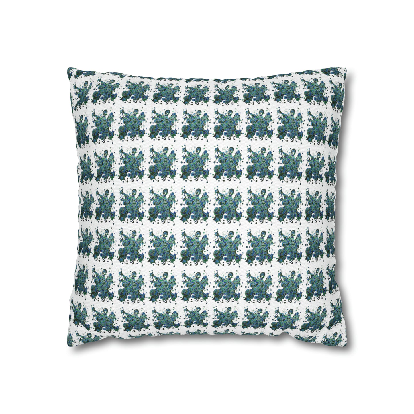 Cushion Pillow Case - No. 146 -  'Bird of Paradise' on White