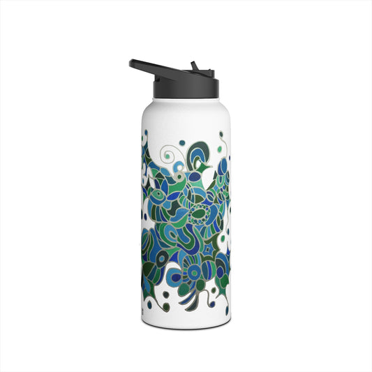 Stainless Steel Water Bottle - No. 146 - Bird of paradise