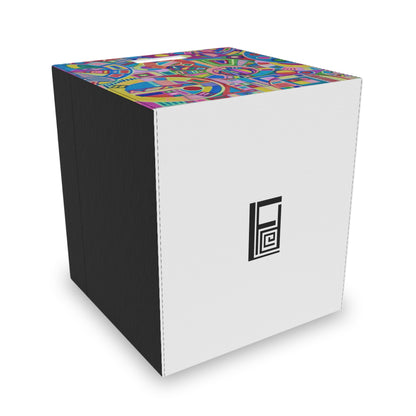 Felt Storage Box - No. 261 A - Multicoloured Abstract - By Irish Artist Fiona de Lacy