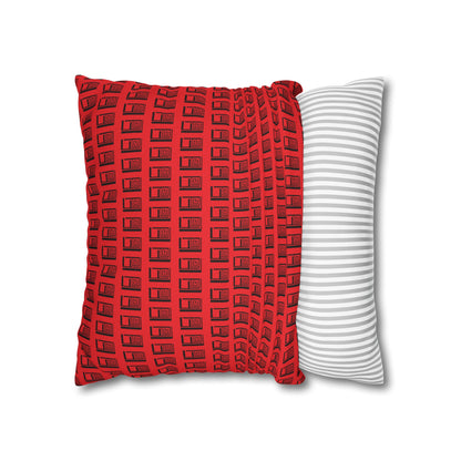 Cushion Pillow Case - No. 000RD - Artists logo on Red