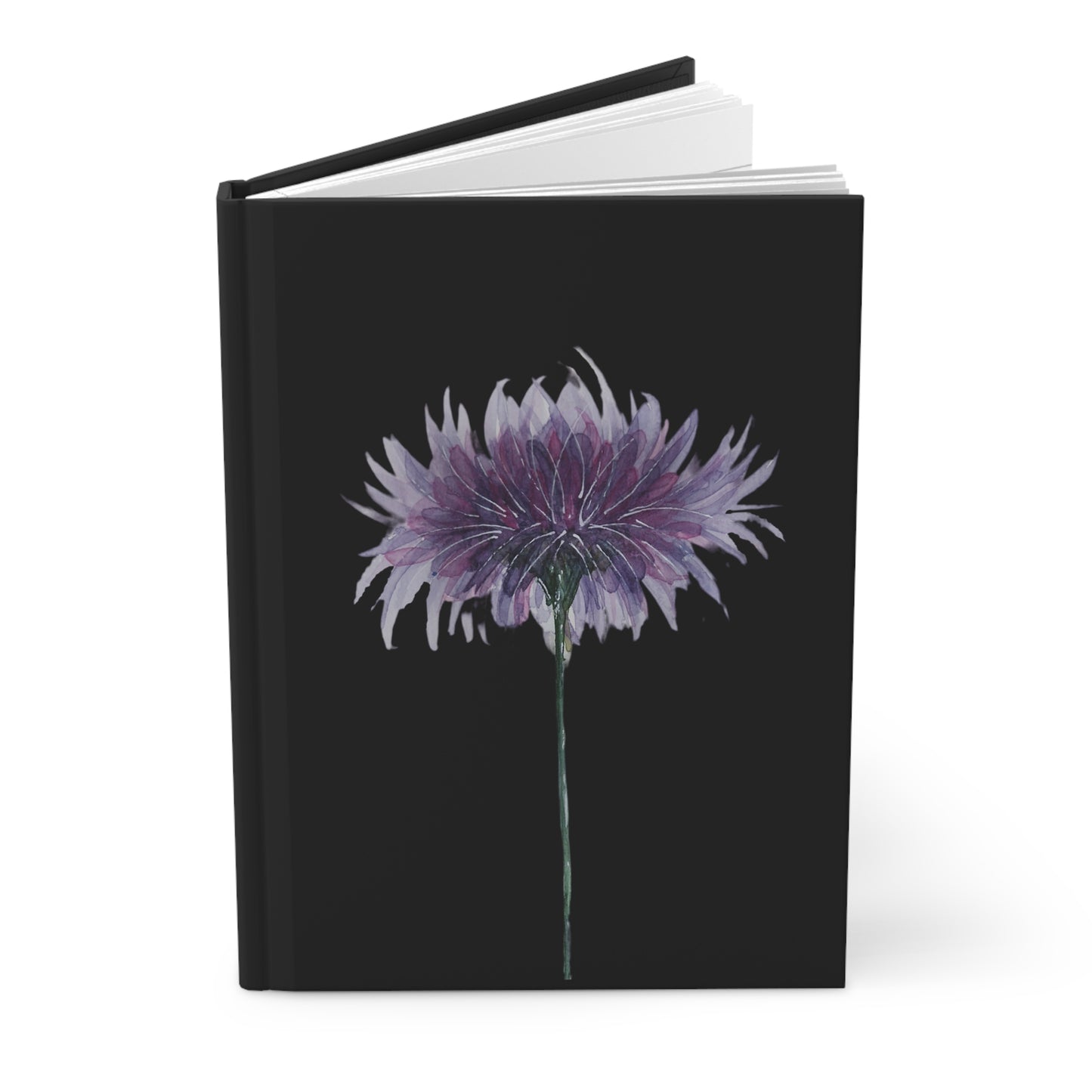 Hardcover Journal Matte (Lined) - No. 268 - Purple Flower - By Irish Artist Fiona de Lacy