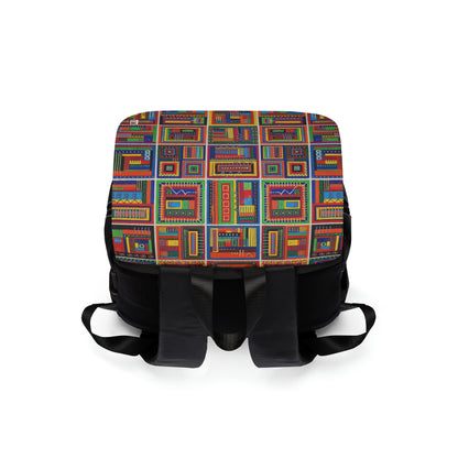 Casual Shoulder Backpack,  No. 156 'It's Complicated' -  By Irish Artist Fiona de Lacy - Multicoloured