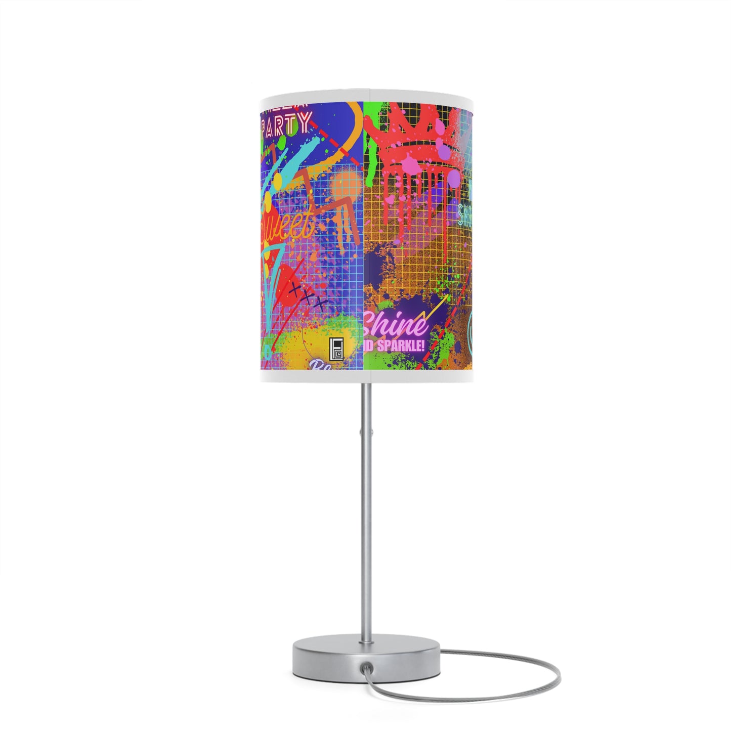 Lamp on a Stand, US|CA plug - No. 232 - 'Glow' Graffiti